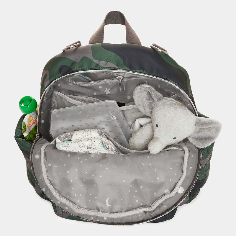 Little Companion Diaper Bag Backpack in Camo Print 2.0