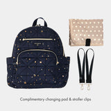 Little Companion Diaper Bag Backpack in Midnight Print 2.0