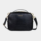 Luxe Diaper Clutch in Black Croc