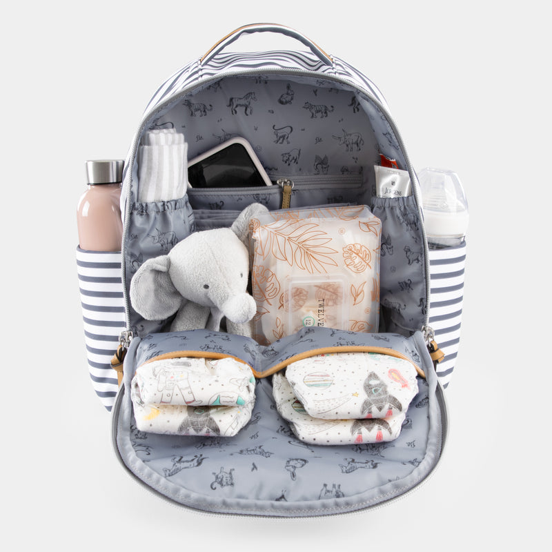 Midi-Go Diaper Bag Backpack in Stripe