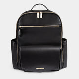 Peek-A-Boo Vegan Leather Diaper Bag Backpack 2.0 in Black