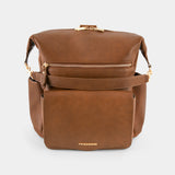 Peek-A-Boo Vegan Leather Convertible Hobo Backpack 2.0 in Toffee