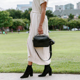 Luxe Diaper Clutch in Black Croc