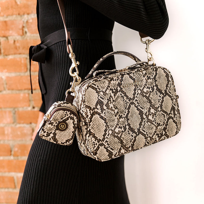 Luxe Diaper Clutch for Diaper Bag in Embossed Snake